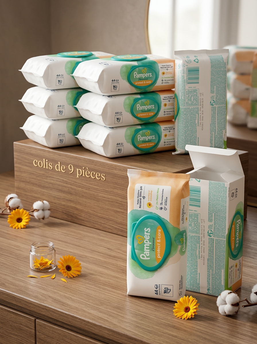 Lingette Pampers colis de 9 paquets