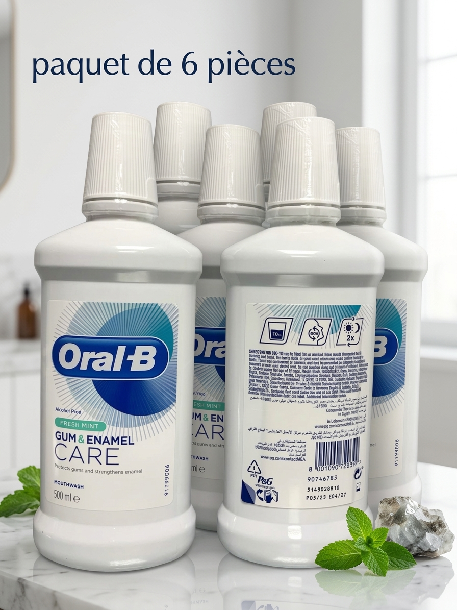 Bain de bouche oral B colis de 6 pièces