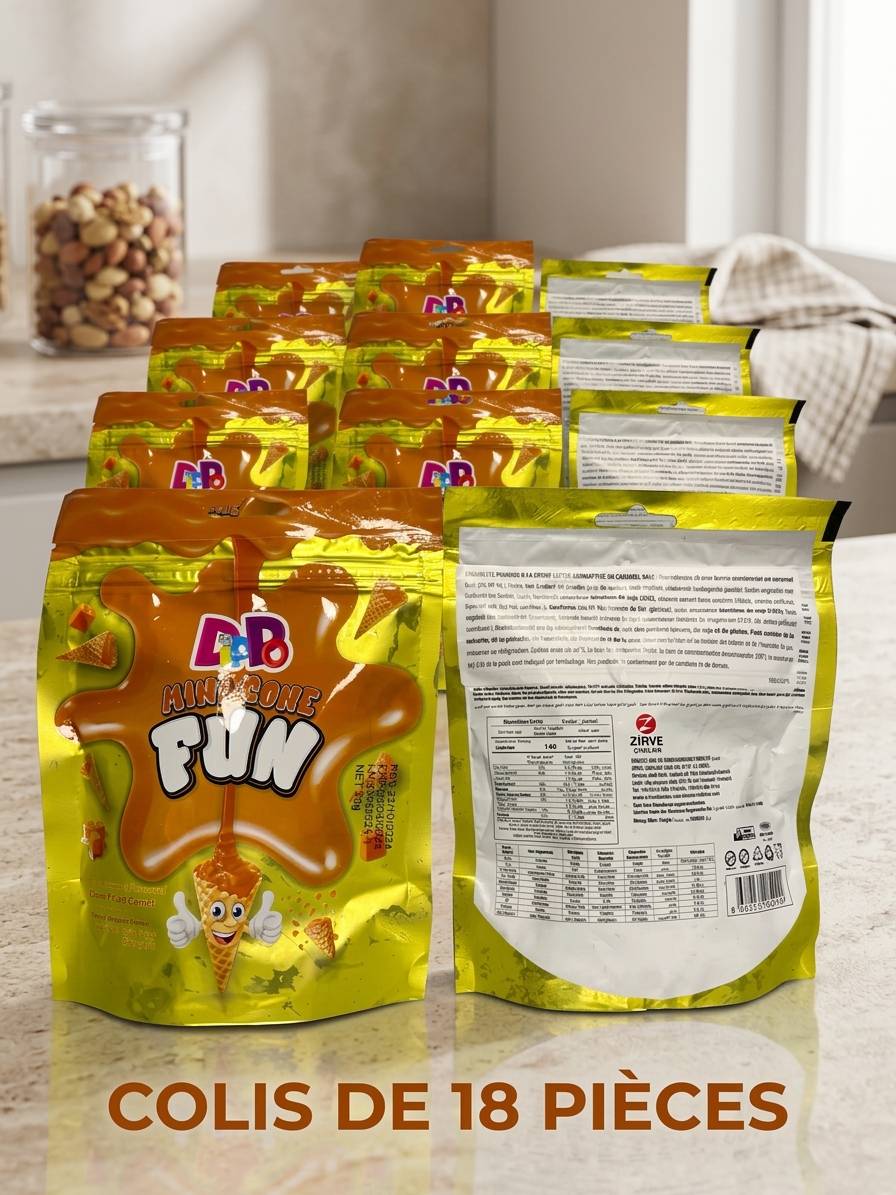 Gâteau cône colis de 18 paquet