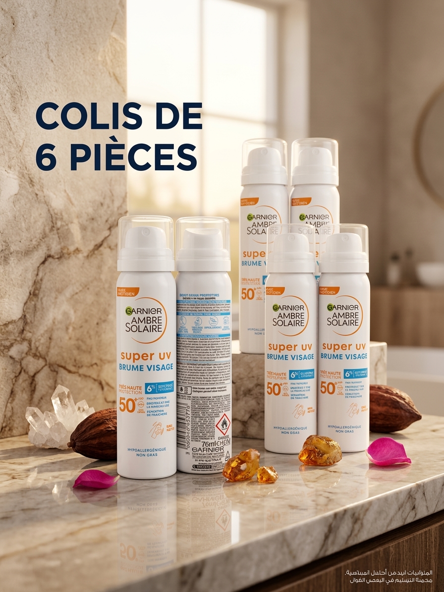 GARNIER - Brume visage solaire indice 50 colis de 6 pièces