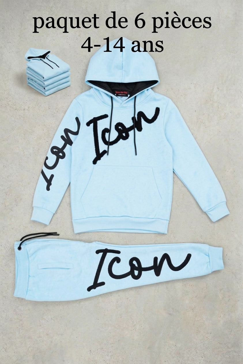 C702-7 Jogging enfant icon bleu