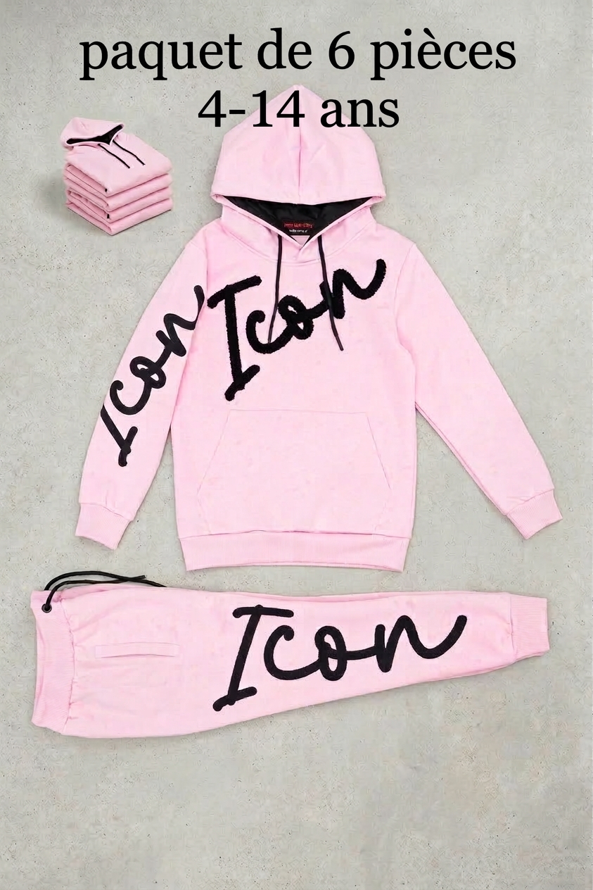 C702-8 Jogging enfant icon rose