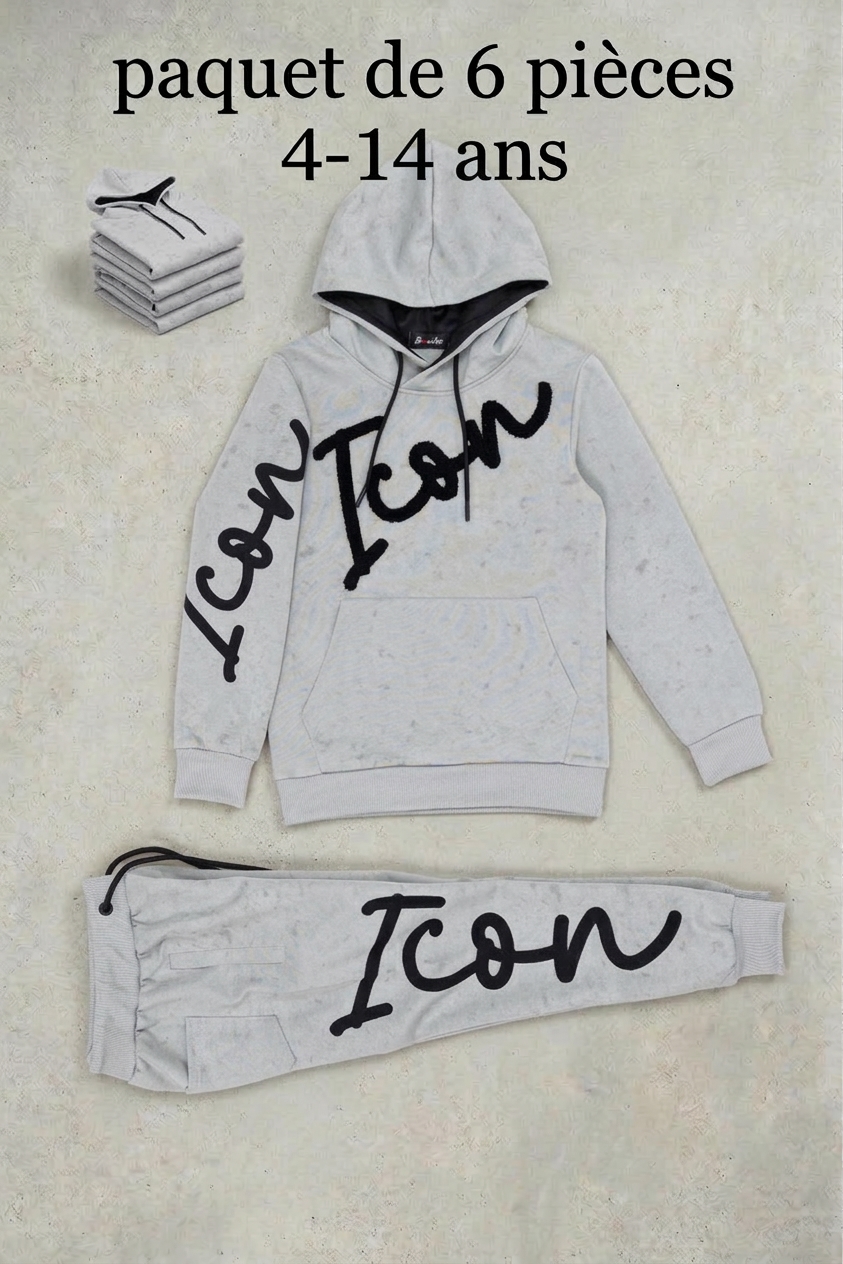 C702-3 Jogging enfant icon gris
